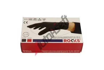 ROOKS Rukavice nitrilov� �ern� M 100 ks RKS OK-09.0001, OK-09.0001
