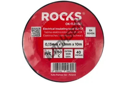 ROOKS Elektrick izolan pska ern 0,13 mm x 12 mm x 10 m RKS OK-11.0050, OK-11.0050