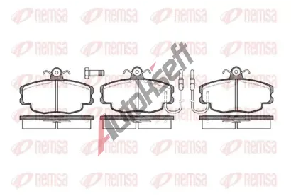 REMSA Sada brzdových destiček RMS 0141.02, 0141.02 REMSA Sada brzdových destiček RMS 0141.02, 0141.02