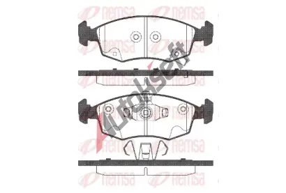 REMSA Sada brzdových destiček RMS 0172.72, 0172.72 REMSA Sada brzdových destiček RMS 0172.72, 0172.72