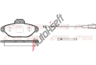 REMSA Sada brzdov�ch desti�ek - kotou�ov� brzda RMS 0414.21, RE 0414.21