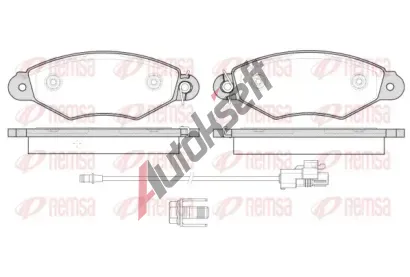 REMSA Sada brzdových destiček RMS 0643.30, 0643.30 REMSA Sada brzdových destiček RMS 0643.30, 0643.30