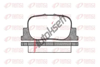 REMSA Sada brzdových destiček RMS 0801.00, 0801.00 REMSA Sada brzdových destiček RMS 0801.00, 0801.00