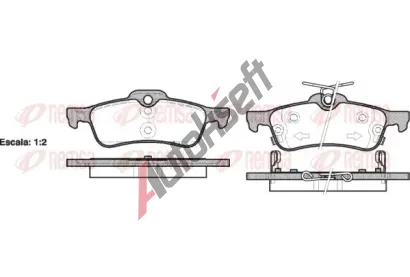 REMSA Sada brzdových destiček - kotoučová brzda RMS 0862.02, RE 0862.02 REMSA Sada brzdových destiček - kotoučová brzda RMS 0862.02, RE 0862.02
