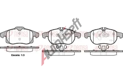 REMSA Sada brzdových destiček - kotoučová brzda RMS 0888.40, RE 0888.40 REMSA Sada brzdových destiček - kotoučová brzda RMS 0888.40, RE 0888.40