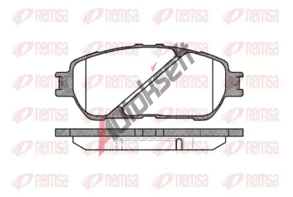 REMSA Sada brzdových destiček RMS 0898.00, 0898.00 REMSA Sada brzdových destiček RMS 0898.00, 0898.00