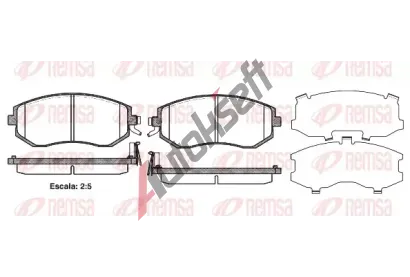 REMSA Sada brzdovch destiek RMS 0951.04, 0951.04