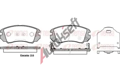 REMSA Sada brzdových destiček - kotoučová brzda RMS 0953.22, RE 0953.22 REMSA Sada brzdových destiček - kotoučová brzda RMS 0953.22, RE 0953.22