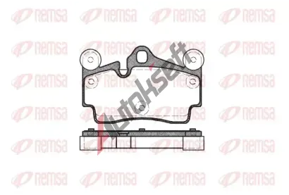 REMSA Sada brzdových destiček RMS 0996.00, 0996.00 REMSA Sada brzdových destiček RMS 0996.00, 0996.00