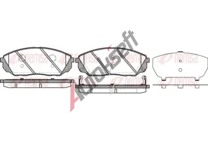 REMSA Sada brzdových destiček - kotoučová brzda RMS 1041.12, RE 1041.12 REMSA Sada brzdových destiček - kotoučová brzda RMS 1041.12, RE 1041.12