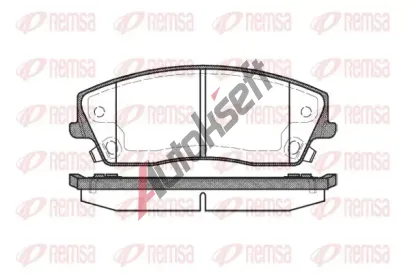 REMSA Sada brzdovch destiek - kotouov brzda RMS 1126.08, RE 1126.08