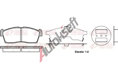REMSA Sada brzdovch destiek - kotouov brzda RMS 1199.00, RE 1199.00