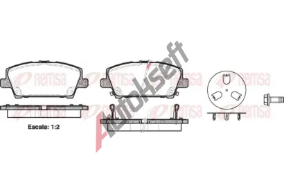 REMSA Sada brzdových destiček - kotoučová brzda RMS 1205.02, RE 1205.02 REMSA Sada brzdových destiček - kotoučová brzda RMS 1205.02, RE 1205.02
