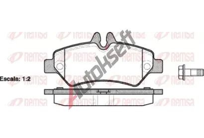 REMSA Sada brzdovch destiek - kotouov brzda RMS 1246.00, RE 1246.00