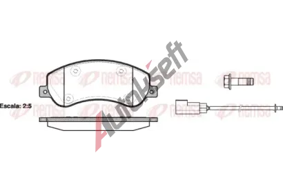 REMSA Sada brzdovch destiek RMS 1250.02, 1250.02