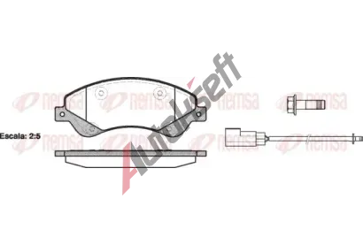 REMSA Sada brzdovch destiek - kotouov brzda RMS 1251.02, RE 1251.02
