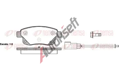 REMSA Sada brzdových destiček - kotoučová brzda RMS 1252.02, RE 1252.02 REMSA Sada brzdových destiček - kotoučová brzda RMS 1252.02, RE 1252.02