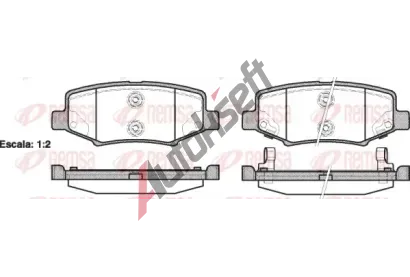 REMSA Sada brzdovch destiek - kotouov brzda RMS 1264.02, RE 1264.02