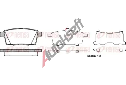 REMSA Sada brzdovch destiek - kotouov brzda RMS 1268.00, RE 1268.00
