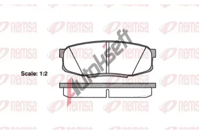 REMSA Sada brzdovch destiek - kotouov brzda RMS 1272.00, RE 1272.00