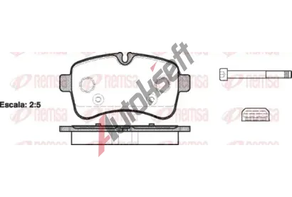 REMSA Sada brzdových destiček - kotoučová brzda RMS 1282.00, RE 1282.00 REMSA Sada brzdových destiček - kotoučová brzda RMS 1282.00, RE 1282.00