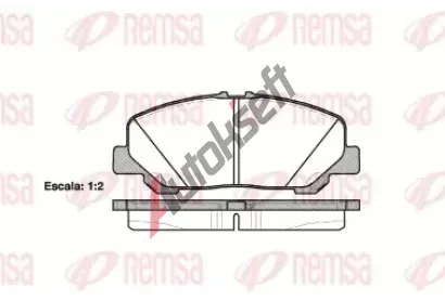 REMSA Sada brzdovch destiek - kotouov brzda RMS 1287.00, RE 1287.00