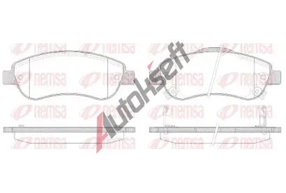 REMSA Sada brzdových destiček RMS 1289.02, 1289.02 REMSA Sada brzdových destiček RMS 1289.02, 1289.02