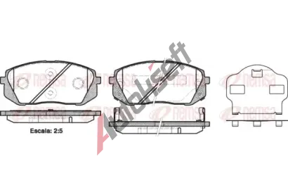 REMSA Sada brzdovch destiek - kotouov brzda RMS 1302.02, RE 1302.02