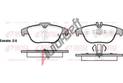 REMSA Sada brzdovch destiek - kotouov brzda RMS 1305.00, RE 1305.00