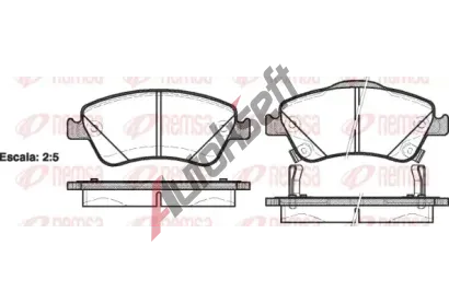 REMSA Sada brzdovch destiek - kotouov brzda RMS 1310.02, RE 1310.02