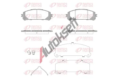 REMSA Sada brzdových destiček RMS 1312.30, 1312.30 REMSA Sada brzdových destiček RMS 1312.30, 1312.30