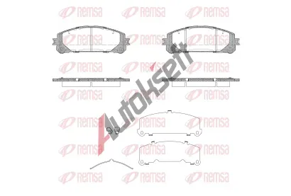 REMSA Sada brzdových destiček RMS 1312.40, 1312.40 REMSA Sada brzdových destiček RMS 1312.40, 1312.40