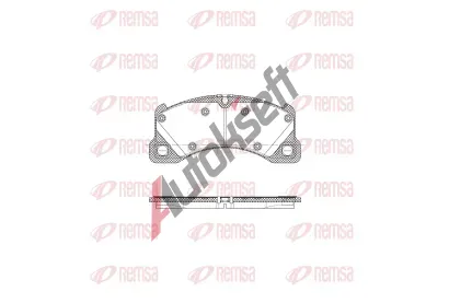 REMSA Sada brzdových destiček RMS 1345.45, 1345.45 REMSA Sada brzdových destiček RMS 1345.45, 1345.45