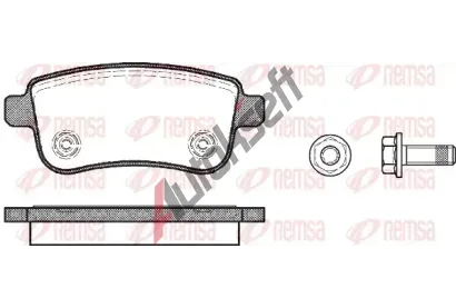 REMSA Sada brzdovch destiek - kotouov brzda RMS 1387.00, RE 1387.00