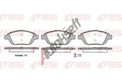 REMSA Sada brzdových destiček RMS 1392.00, 1392.00 REMSA Sada brzdových destiček RMS 1392.00, 1392.00