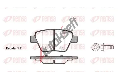 REMSA Sada brzdových destiček - kotoučová brzda RMS 1420.00, RE 1420.00  REMSA Sada brzdových destiček - kotoučová brzda RMS 1420.00, RE 1420.00