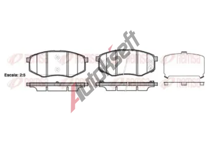 REMSA Sada brzdových destiček RMS 1426.02, 1426.02 REMSA Sada brzdových destiček RMS 1426.02, 1426.02