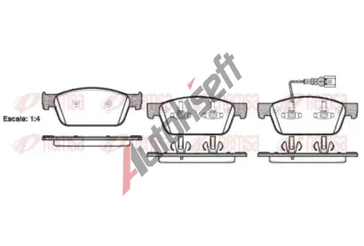 REMSA Sada brzdových destiček - kotoučová brzda RMS 1440.01, RE 1440.01 REMSA Sada brzdových destiček - kotoučová brzda RMS 1440.01, RE 1440.01