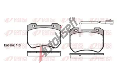 REMSA Sada brzdovch destiek - kotouov brzda RMS 1444.01, RE 1444.01