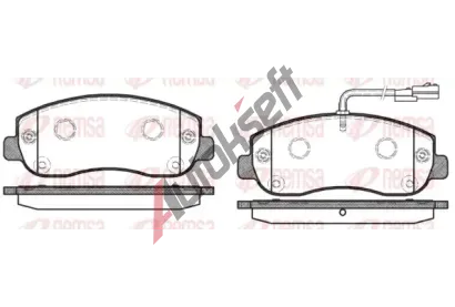 REMSA Sada brzdových destiček RMS 1449.01, 1449.01  REMSA Sada brzdových destiček RMS 1449.01, 1449.01