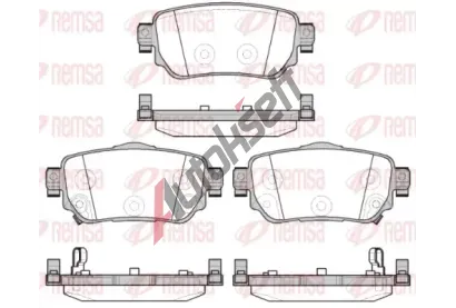 REMSA Sada brzdových destiček RMS 1582.02, 1582.02 REMSA Sada brzdových destiček RMS 1582.02, 1582.02