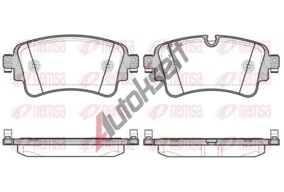 REMSA Sada brzdových destiček RMS 1669.08, 1669.08 REMSA Sada brzdových destiček RMS 1669.08, 1669.08