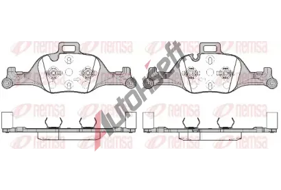 REMSA Sada brzdových destiček RMS 1740.00, 1740.00 REMSA Sada brzdových destiček RMS 1740.00, 1740.00