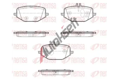 REMSA Sada brzdových destiček RMS 1855.00, 1855.00 REMSA Sada brzdových destiček RMS 1855.00, 1855.00