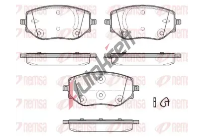 REMSA Sada brzdových destiček RMS 1887.00, 1887.00 REMSA Sada brzdových destiček RMS 1887.00, 1887.00