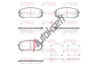 REMSA Sada brzdových destiček RMS 1923.02, 1923.02 REMSA Sada brzdových destiček RMS 1923.02, 1923.02