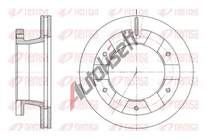 REMSA Brzdový kotouč - 266 mm RMS 61407.10, 61407.10 REMSA Brzdový kotouč - 266 mm RMS 61407.10, 61407.10