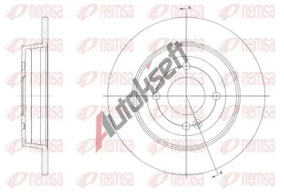 REMSA Brzdový kotouč - 262 mm RMS 61570.00, 61570.00 REMSA Brzdový kotouč - 262 mm RMS 61570.00, 61570.00
