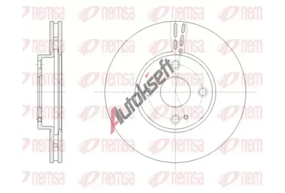 REMSA Brzdový kotouč - 258 mm RMS 61659.10, 61659.10 REMSA Brzdový kotouč - 258 mm RMS 61659.10, 61659.10