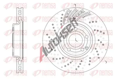 REMSA Brzdový kotouč - 322 mm RMS 62528.10, 62528.10  REMSA Brzdový kotouč - 322 mm RMS 62528.10, 62528.10
